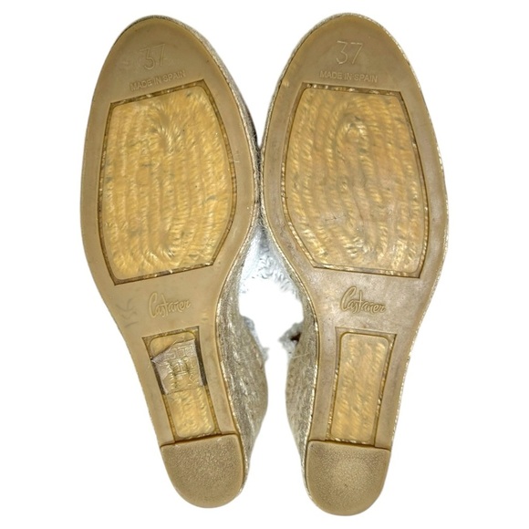 CASTAÑER, Women’s ‘Carla’ Wedge Espadrille Fringed Canvas, White Size 37 IT 7 US - Picture 13 of 14